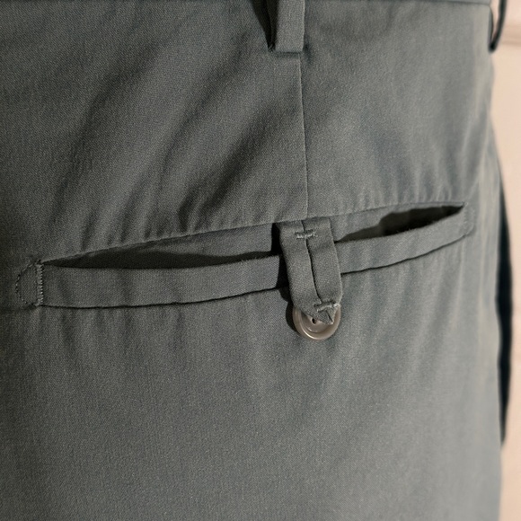 PRADA 2017 teal blue polyester blend one back pocket trousers pants 
S 52 - Picture 6 of 16